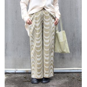 画像: パイピングジャガードパンツ　piping jacquard pants