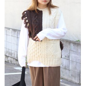 画像: 20%OFF！パッチワークハンドニットベスト　Patchwork Handknit Vest《セール商品につき返品不可》