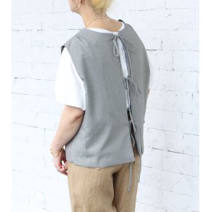 画像: バックレースアップジレ(グレー・ネイビー・ブラックグループ)　circa make back lace up gilet