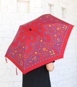 画像: 20%OFF！スカーフ柄晴雨兼用折り畳み傘(ウッドハンドル)《セール商品につき返品不可》