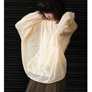 画像: メッシュニットフーディプルオーバー　MESH KNIT HOODIE PO