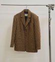 画像1: 予約販売につき代引不可　ウール100%チェックジャケット　Wool100% Check Jacket　9〜10月入荷予定