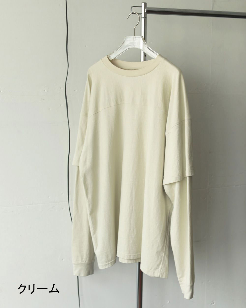 30%OFF！コットンレイヤードロングTシャツ Cotton Layered Long