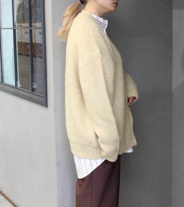 ブラッシュVネックカーディガン Brashed Vneck Cardigan/TODAYFUL