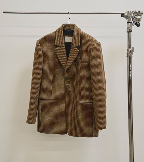 画像1: 予約販売につき代引不可　ウール100%チェックジャケット　Wool100% Check Jacket　9〜10月入荷予定